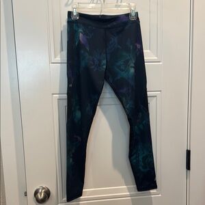 Adidas Black and Blue Gradient Leggings